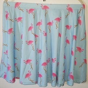 Blue Flamingo Skirt